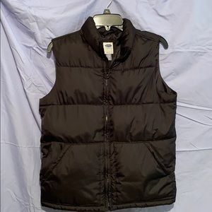 Old Navy puffer vest black 14-16 kids